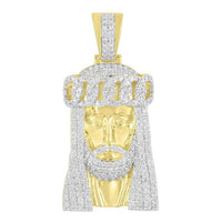 Thumbnail for MEN'S CHARM 3 CT ROUND DIAMOND 10K YELLOW GOLD