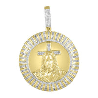 Thumbnail for MEN'S CHARM 1 1/2 CT ROUND/BAGUETTE DIAMOND 14K YELLOW GOLD