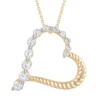 Thumbnail for LADIES PENDANT 1/4 CT ROUND DIAMOND 10K YELLOW GOLD