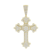 Thumbnail for MEN'S CHARM 3 1/2 CT ROUND DIAMOND 10K YELLOW GOLD