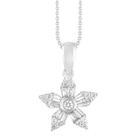 Thumbnail for LADIES PENDANT 1/4 CT ROUND/BAGUETTE DIAMOND 10K WHITE GOLD