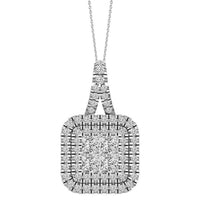 Thumbnail for LADIES PENDANT 3/4 CT ROUND/BAGUETTE/PRINCESS DIAMOND 10K WHITE GOLD