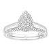 LADIES BRIDAL RING 1/3 CT ROUND DIAMOND 10K WHITE GOLD