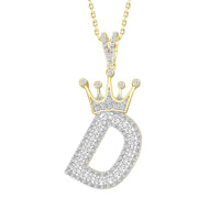 Thumbnail for MEN'S CHARM 3/8 CT ROUND DIAMOND 10K YELLOW GOLD