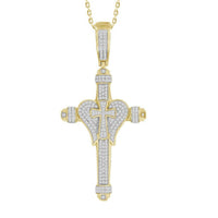 Thumbnail for MEN'S CHARM 1/2 CT ROUND DIAMOND 10K YELLOW GOLD
