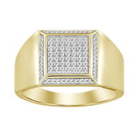Thumbnail for MEN'S RING 1/4 CT ROUND DIAMOND 10K YELLOW GOLD