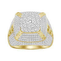 Thumbnail for MEN'S RING 2 CT ROUND DIAMOND 10K YELLOW GOLD