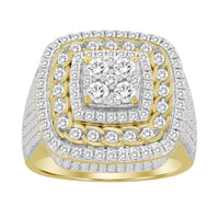 Thumbnail for MEN'S RING 2 CT ROUND DIAMOND 10K YELLOW GOLD