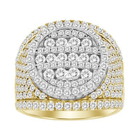 Thumbnail for MEN'S RING 4 1/10 CT ROUND DIAMOND 10K YELLOW GOLD