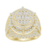 Thumbnail for MEN'S RING 5 1/6 CT ROUND DIAMOND 10K YELLOW GOLD