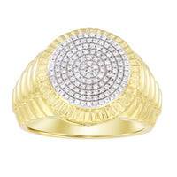 Thumbnail for MEN'S RING 1/2 CT ROUND DIAMOND 10K YELLOW GOLD