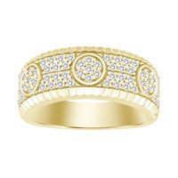 Thumbnail for MEN'S BAND 3/4 CT ROUND DIAMOND 10K YELLOW GOLD