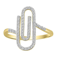 Thumbnail for LADIES RING 1/4 CT ROUND DIAMOND 10K YELLOW GOLD