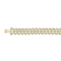 Thumbnail for MEN'S BRACELET 6 1/3 CT ROUND DIAMOND 14K YELLOW GOLD