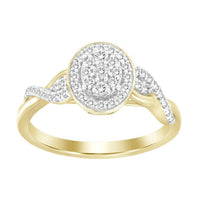 Thumbnail for LADIES RING 1/4 CT ROUND DIAMOND 10K YELLOW GOLD