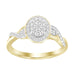 LADIES RING 1/4 CT ROUND DIAMOND 10K YELLOW GOLD