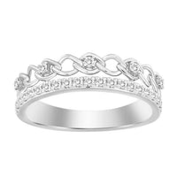 Thumbnail for LADIES STACKABLE BAND 1/5 CT ROUND DIAMOND 10K WHITE GOLD