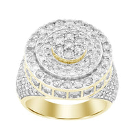 Thumbnail for MEN'S RING 5 CT ROUND DIAMOND 10K YELLOW GOLD