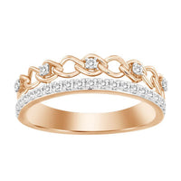 Thumbnail for LADIES STACKABLE BAND 1/5 CT ROUND DIAMOND 10K ROSE GOLD
