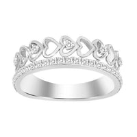 Thumbnail for LADIES STACKABLE BAND 1/5 CT ROUND DIAMOND 10K WHITE GOLD