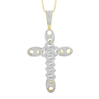 Thumbnail for MEN'S CHARM 1 1/2 CT ROUND DIAMOND 10K YELLOW GOLD
