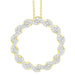 LADIES NECKLACE 1/2 CT ROUND/BAGUETTE DIAMOND 10K YELLOW GOLD