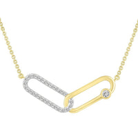 Thumbnail for LADIES NECKLACE 1/4 CT ROUND DIAMOND 10K WHITE/YELLOW GOLD