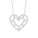 LADIES NECKLACE 1/2 CT ROUND DIAMOND 10K WHITE GOLD