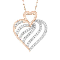 Thumbnail for LADIES NECKLACE 1/4 CT ROUND DIAMOND 10K ROSE GOLD
