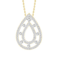Thumbnail for LADIES NECKLACE 1/2 CT ROUND DIAMOND 10K YELLOW GOLD