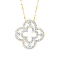 Thumbnail for LADIES NECKLACE 1/2 CT ROUND DIAMOND 10K YELLOW GOLD