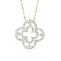 Thumbnail for LADIES NECKLACE 1/2 CT ROUND DIAMOND 10K ROSE GOLD