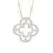 LADIES NECKLACE 1/2 CT ROUND DIAMOND 10K ROSE GOLD