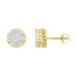 MEN'S EARRING 1/4 CT ROUND/BAGUETTE DIAMOND 10K YELLOW GOLD