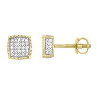 Thumbnail for MEN'S EARRING 1/6 CT ROUND DIAMOND 10K YELLOW GOLD