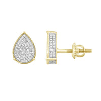 Thumbnail for MEN'S EARRING 1/3 CT ROUND DIAMOND 10K YELLOW GOLD