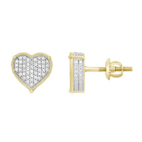 Thumbnail for MEN'S EARRING 1/4 CT ROUND DIAMOND 10K YELLOW GOLD