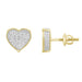 MEN'S EARRING 1/3 CT ROUND DIAMOND 10K YELLOW GOLD