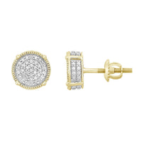 Thumbnail for MEN'S EARRING 1/6 CT ROUND DIAMOND 10K YELLOW GOLD