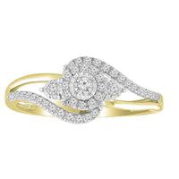 Thumbnail for LADIES RING 1/4 CT ROUND DIAMOND 10K YELLOW GOLD
