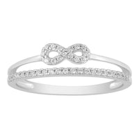 Thumbnail for LADIES RING 1/6 CT ROUND DIAMOND 10K WHITE GOLD