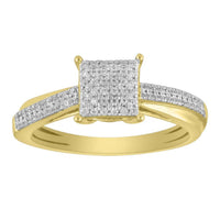 Thumbnail for LADIES RING 1/4 CT ROUND DIAMOND 10K YELLOW GOLD