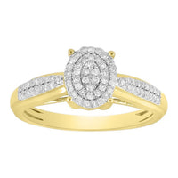 Thumbnail for LADIES RING 1/4 CT ROUND DIAMOND 10K YELLOW GOLD