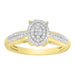 LADIES RING 1/4 CT ROUND DIAMOND 10K YELLOW GOLD