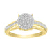 LADIES RING 1/4 CT ROUND DIAMOND 10K YELLOW GOLD