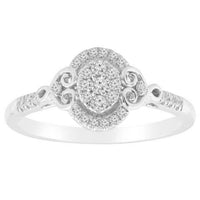 Thumbnail for LADIES RING 1/5 CT ROUND DIAMOND 10K WHITE GOLD