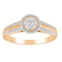 Thumbnail for LADIES RING 1/4 CT ROUND DIAMOND 10K ROSE GOLD