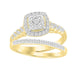 LADIES BRIDAL RING SET 1/2 CT ROUND DIAMOND 10K YELLOW GOLD