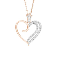 Thumbnail for LADIES PENDANT 1/10 CT ROUND DIAMOND 10K ROSE GOLD