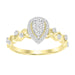 LADIES RING 1/4 CT ROUND DIAMOND 10K YELLOW GOLD